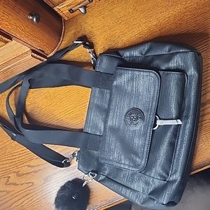 PRICE FIRM Kipling Black Shimmer Crossbody and Shoulder Bag